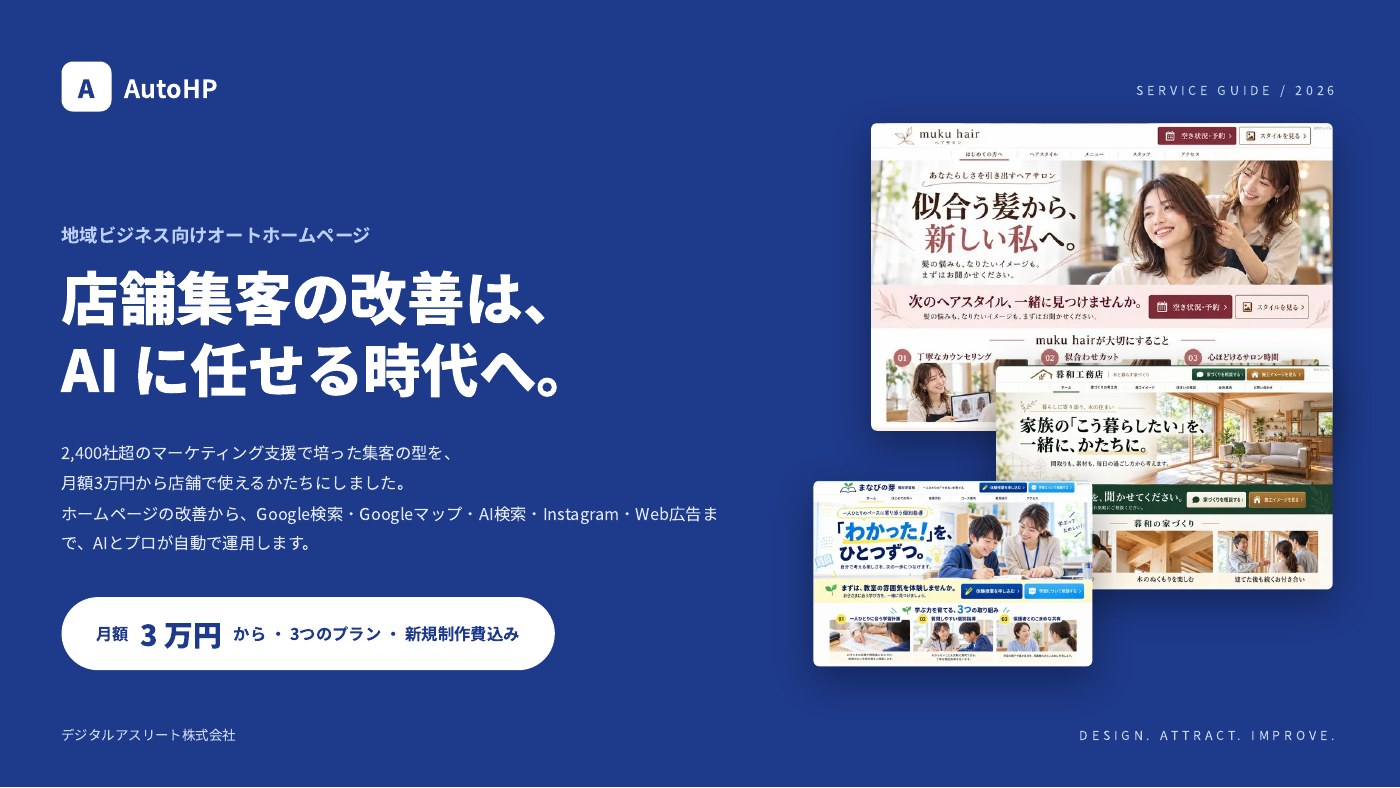 サービス資料の表紙(1ページ)