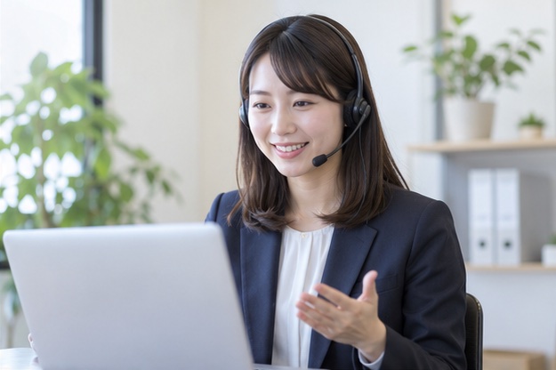オンラインでの相談(AI生成イメージ)