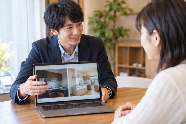 施工前後の写真を使った説明(AI生成イメージ)