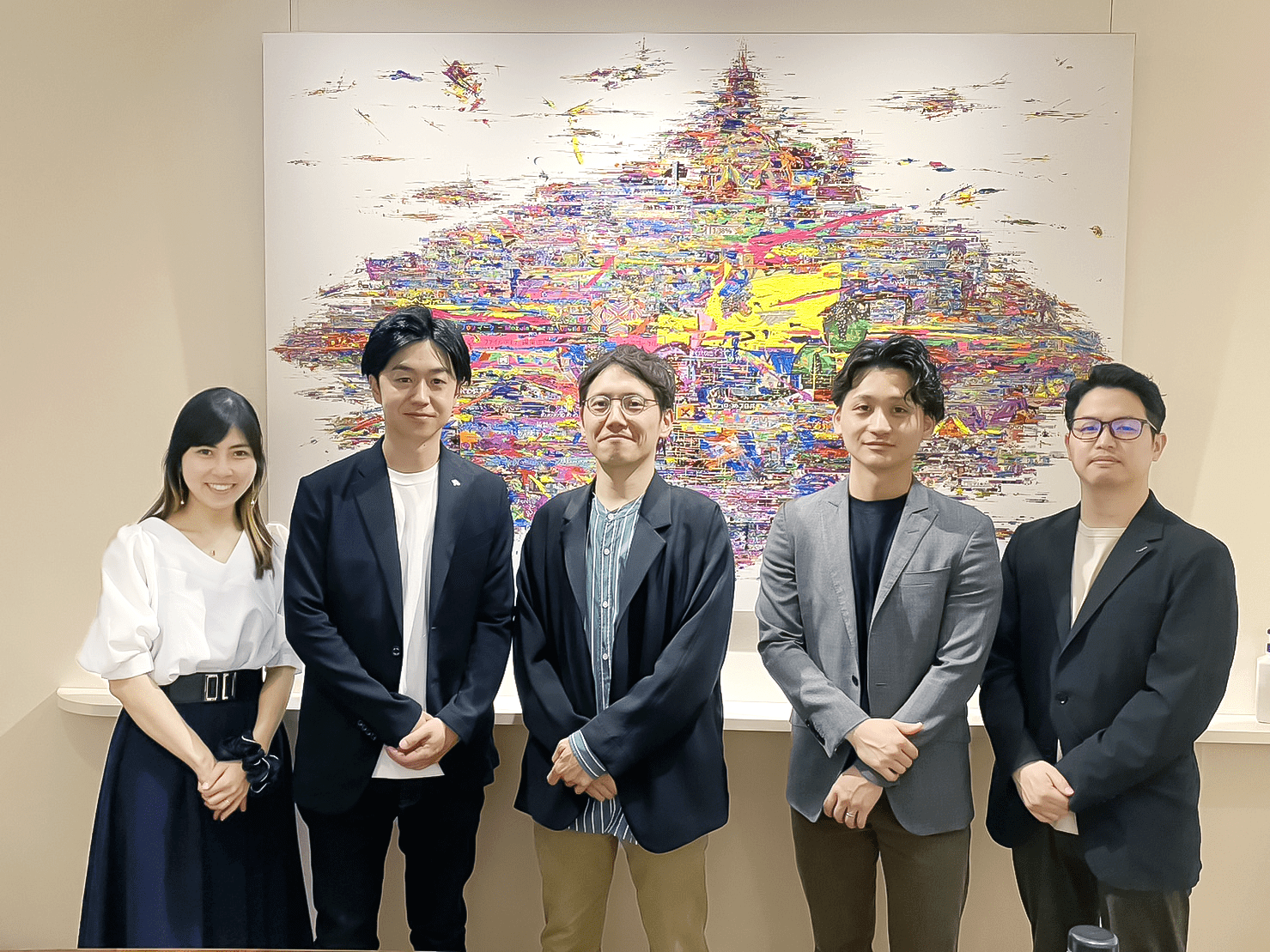 左からデジタルアスリート株式会社津之地、長橋、アールビバン株式会社野澤さん、岡本さん、湯澤さん