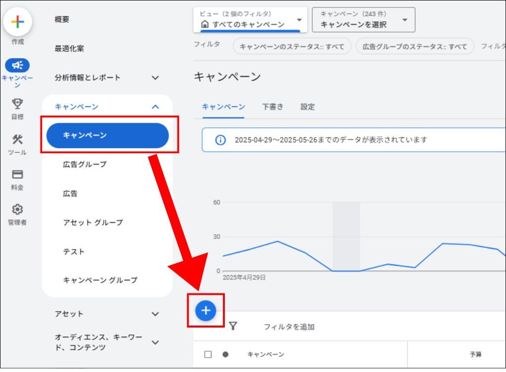 YouTube広告の設定方法➀