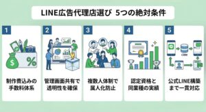 LINE広告代理店選び5つの絶対条件