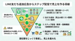 LINE友達追加広告からステップ配信で売り上げを作る動線